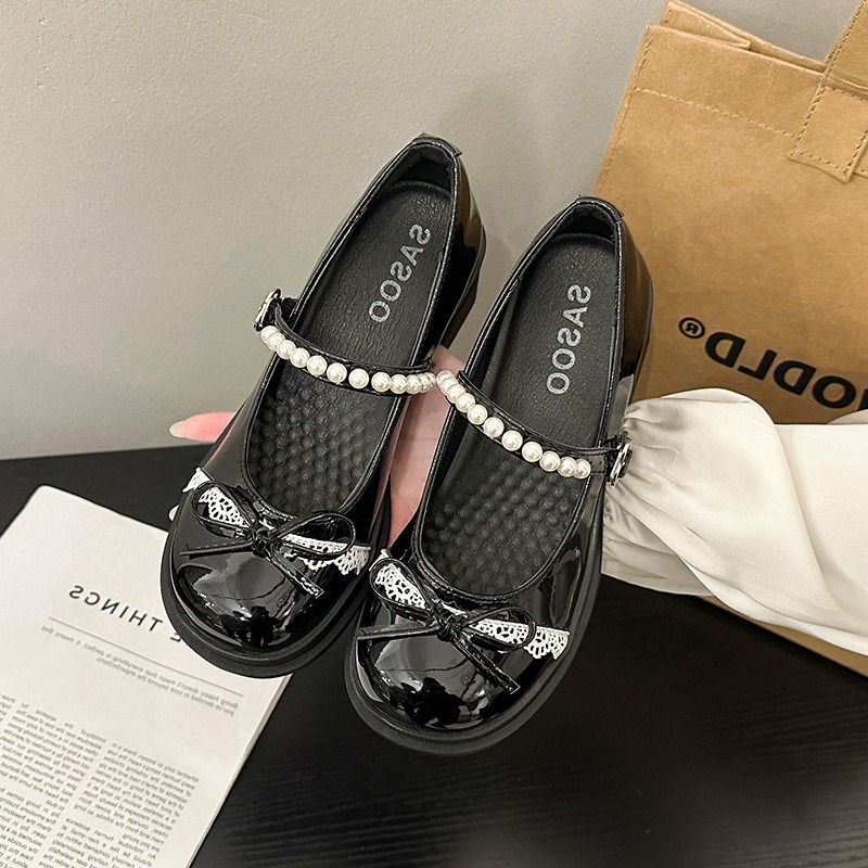 Women Shoes Classic Round Head - Leather Classic Strap 评论和价格