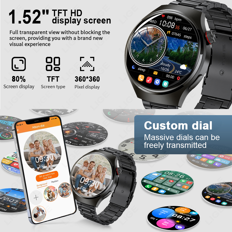 1.52 inch Smart Watch Men Cust - Smartwatch Custom 评论和价格