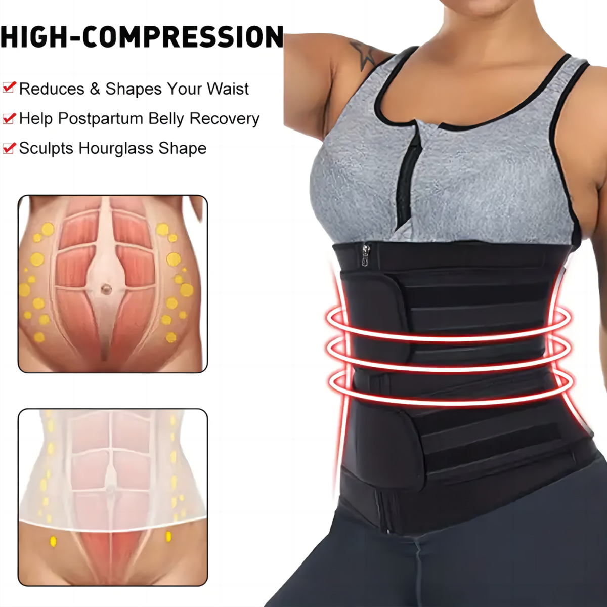 Women Waist Trainer Belt Doubl - Rugged Sport Strap 评论和价格