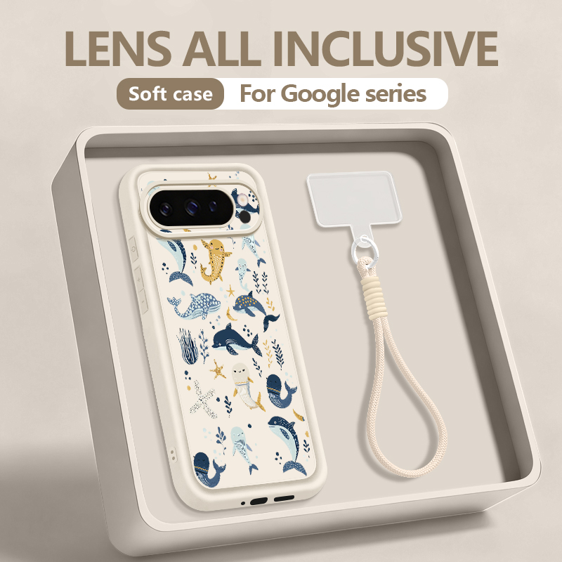 Shark Ocean Patterned TPU Phon - Google Pixel 9 评论和价格
