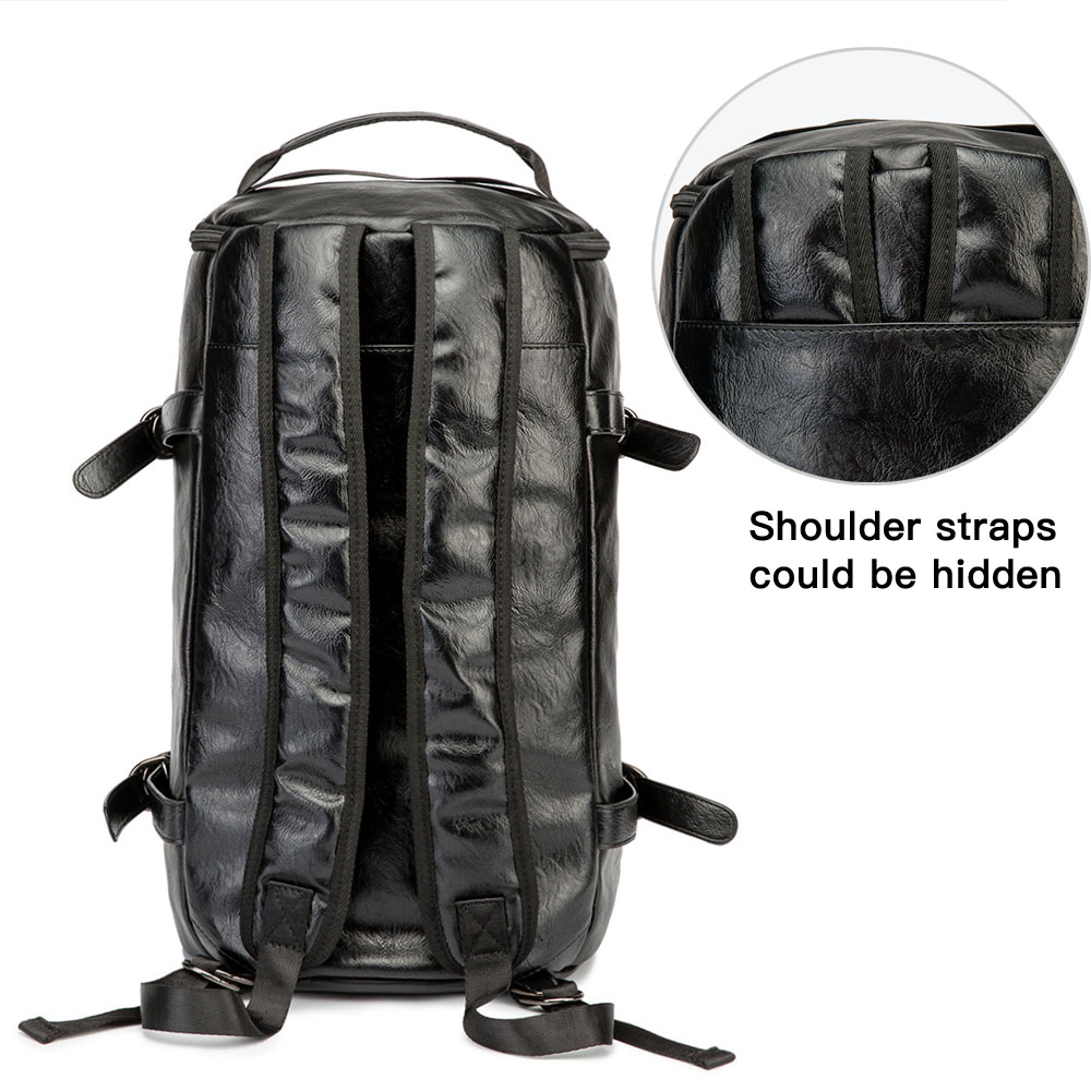 Men Leather Bucket Backpack Mu - Leather Classic Strap 评论和价格