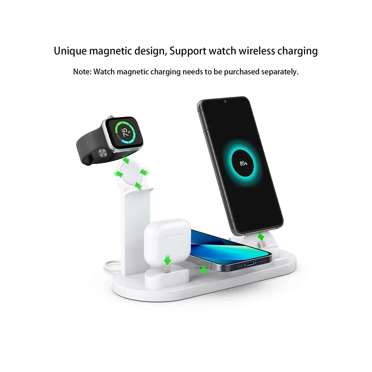 7 In 1 Wireless Charger Stand  - Smartwatch X12 评论和价格